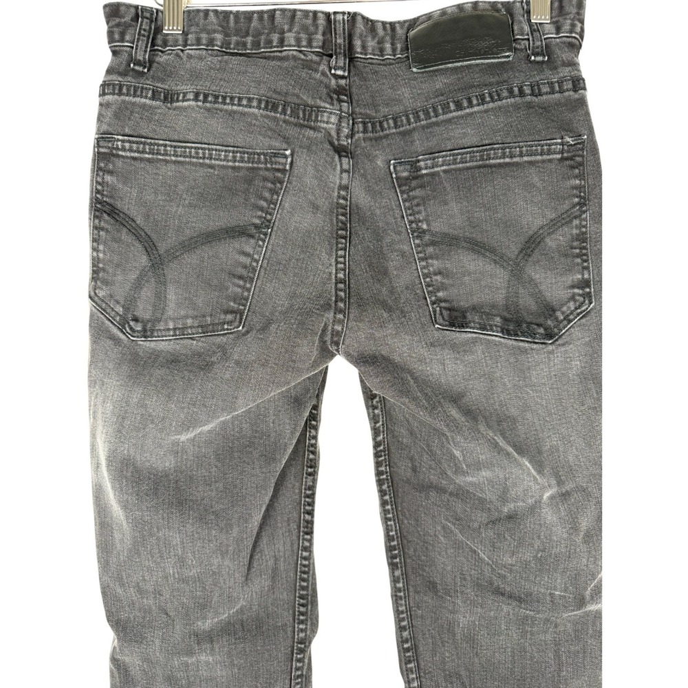 Calvin Klein Jeans Straight Leg Mens 31x32 Black Faded Denim Stretch Casual‎